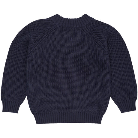 COPENHAGEN COLORS Navy Knitted Classic Rib Blouse
