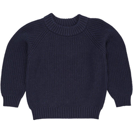 COPENHAGEN COLORS Navy Knitted Classic Rib Blouse