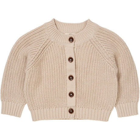 COPENHAGEN COLORS Beige Knitted Classic Rib Cardigan