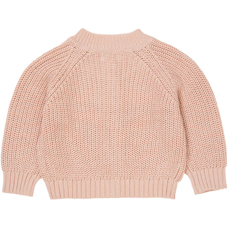 COPENHAGEN COLORS Dusty Rose Knitted Classic Rib Cardigan
