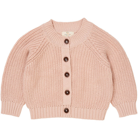 COPENHAGEN COLORS Dusty Rose Knitted Classic Rib Cardigan