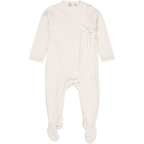 COPENHAGEN COLORS Cream Pointelle Cross-Over Full Body