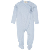 COPENHAGEN COLORS Dusty Blue Pointelle Cross-Over Full Body