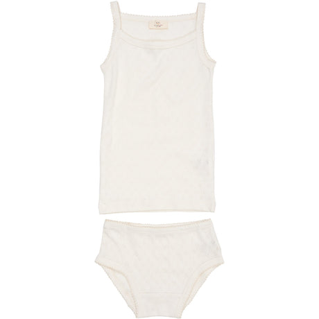 COPENHAGEN COLORS Cream Pointelle Heart Underwear Set