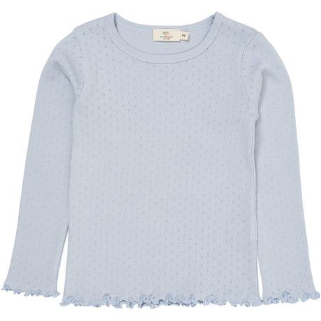 COPENHAGEN COLORS Dusty Blue Summer Pointelle Ls Tee