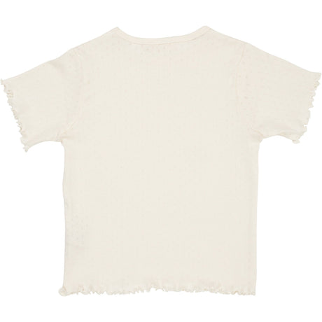 COPENHAGEN COLORS Cream Summer Pointelle T-Shirt Ss