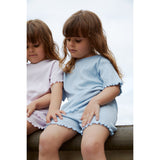 COPENHAGEN COLORS Dusty Blue Summer Pointelle T-Shirt Ss