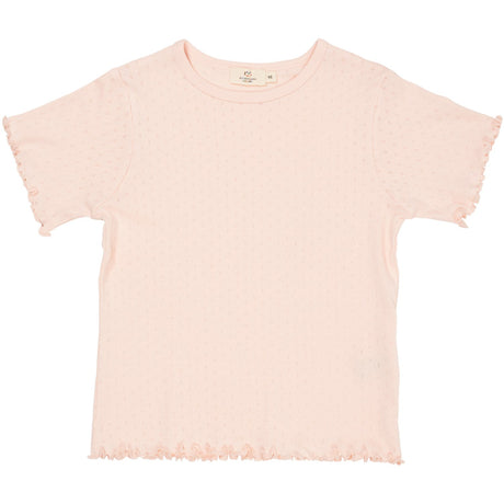 COPENHAGEN COLORS Dusty Rose Summer Pointelle T-Shirt Ss