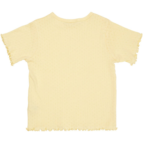 COPENHAGEN COLORS Lt Yellow Summer Pointelle T-Shirt Ss