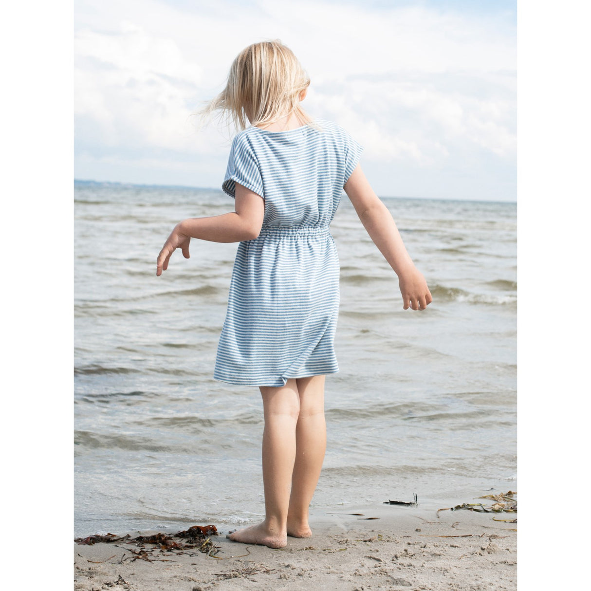 Serendipity Azur/Ecru Beach Dress Stripe