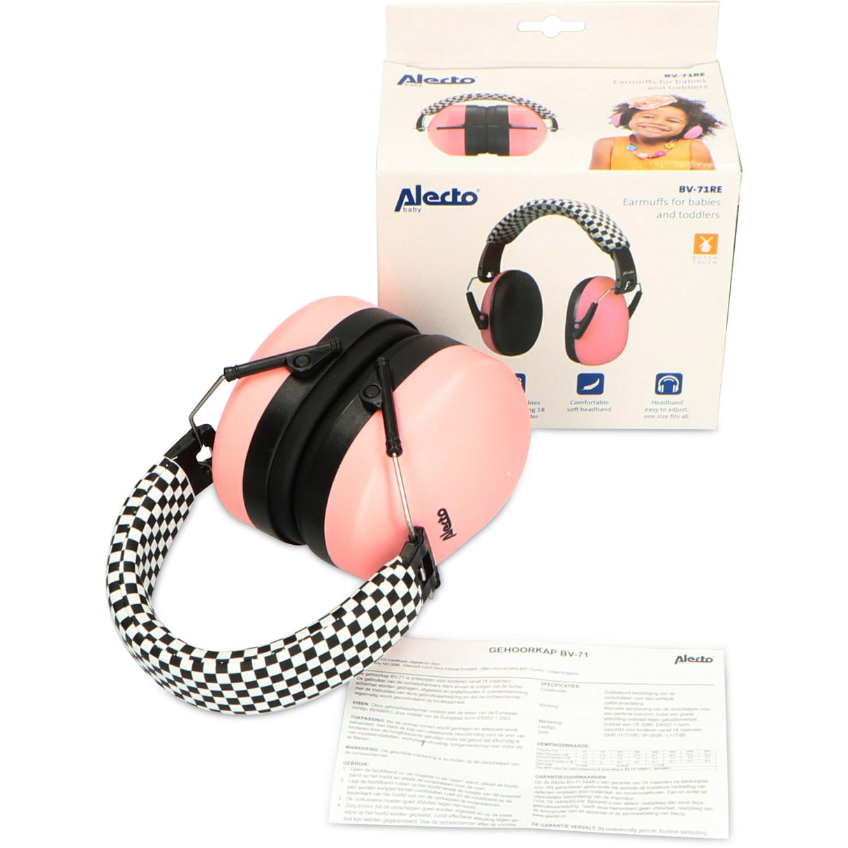 Alecto Pink Earmuffs For Babies And Toddlers