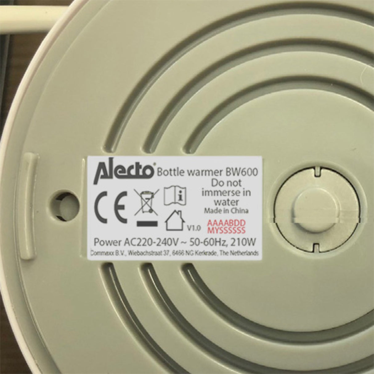Alecto White Bottle Warmer