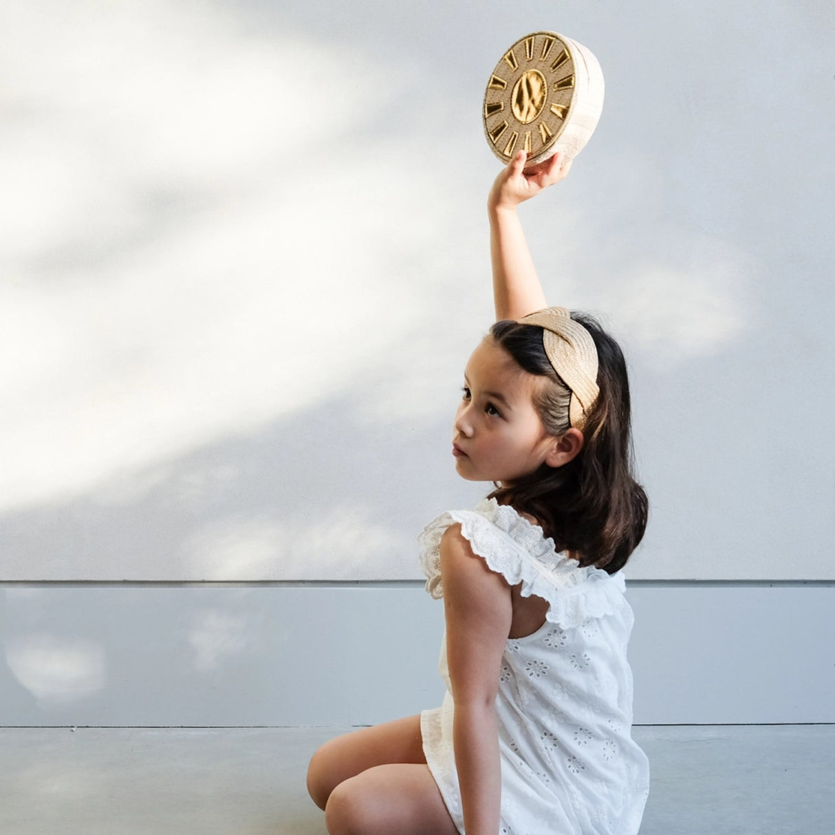 미미 & 룰라 헤어밴드 - 라피아 와이드 트위스트 아말피