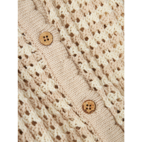 Lil'Atelier Turtledove Gray Morn Boa Knit Cardigan