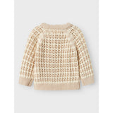 Lil'Atelier Turtledove Gray Morn Boa Knit Cardigan