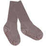 Gobabygo Dark Purple Dove Non-Slip Socks In Merino Wool