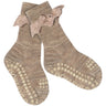 Gobabygo Sand Non-Slip Socks In Merino Wool Lace