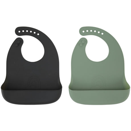 By Lille Vilde Sage & Forest Bibs - Rainbow 2pcs