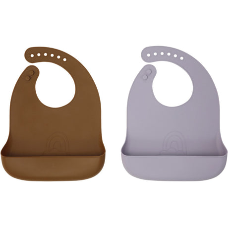 By Lille Vilde Lilac & Cocoa Bibs - Rainbow 2pcs