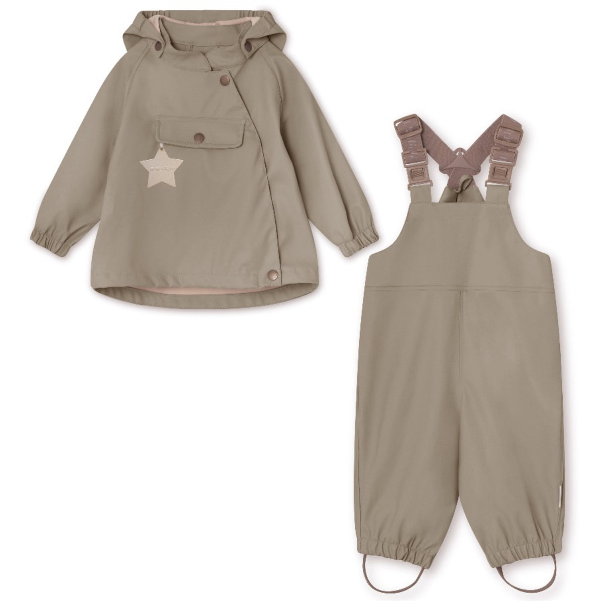Mini A ture Grey Brown Wainis Rain Set. GRS