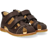 Angulus Dark Brown Beginner Sandal Med Velcro Closure