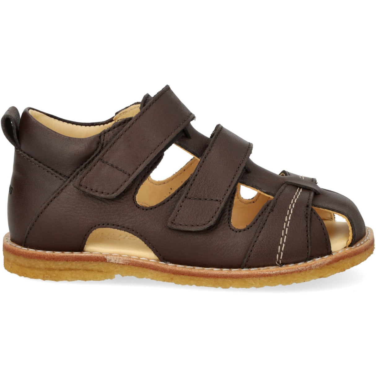 Angulus Dark Brown Beginner Sandal Med Velcro Closure