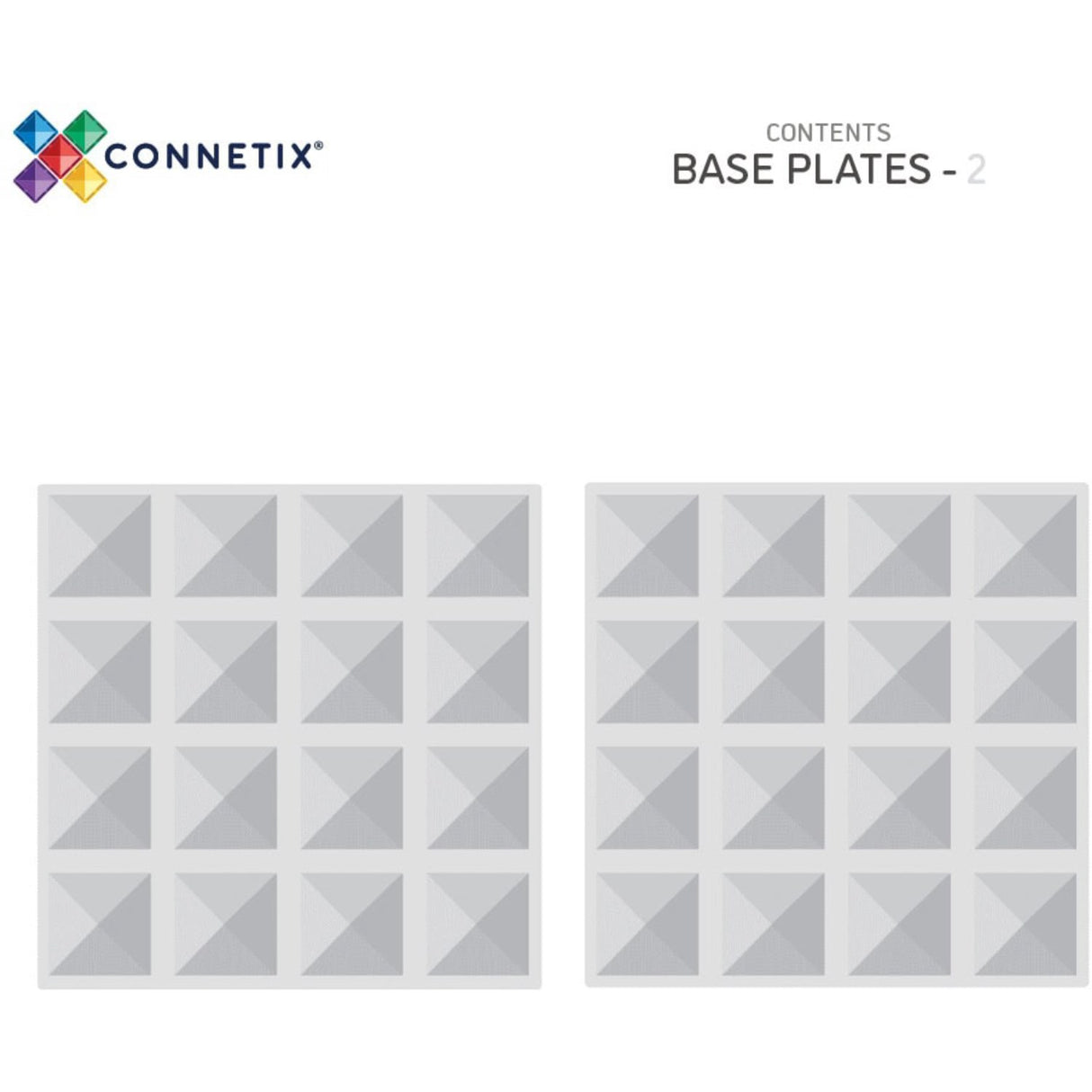 Connetix Clear Base Plate Pack 2 Pieces