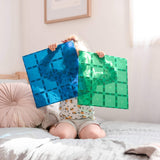 Connetix Rainbow Blue & Green Base Plate Pack 2 Pieces