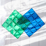 Connetix Rainbow Blue & Green Base Plate Pack 2 Pieces