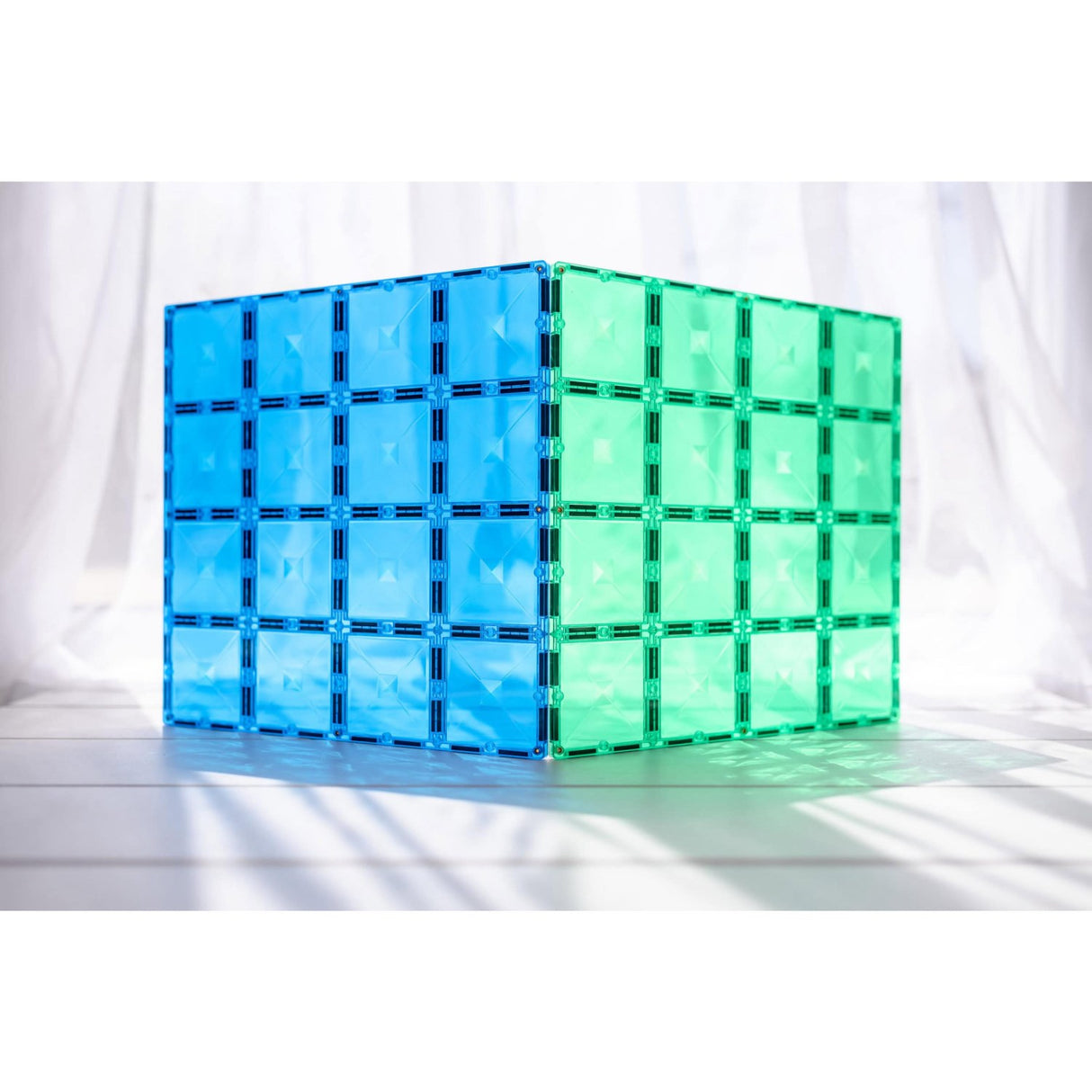 Connetix Rainbow Blue & Green Base Plate Pack 2 Pieces