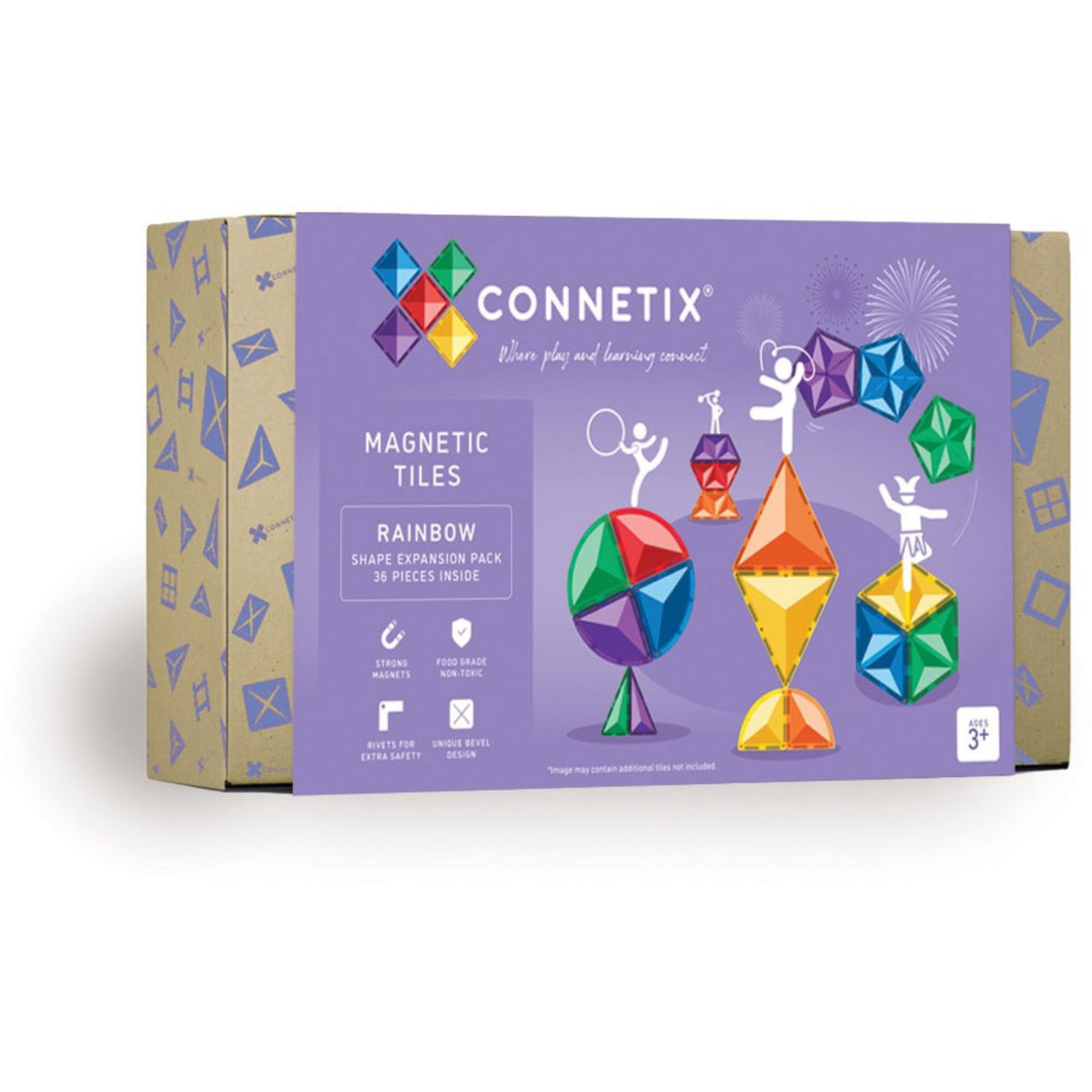 Connetix Rainbow Shape Expansion Pack 36 Pieces
