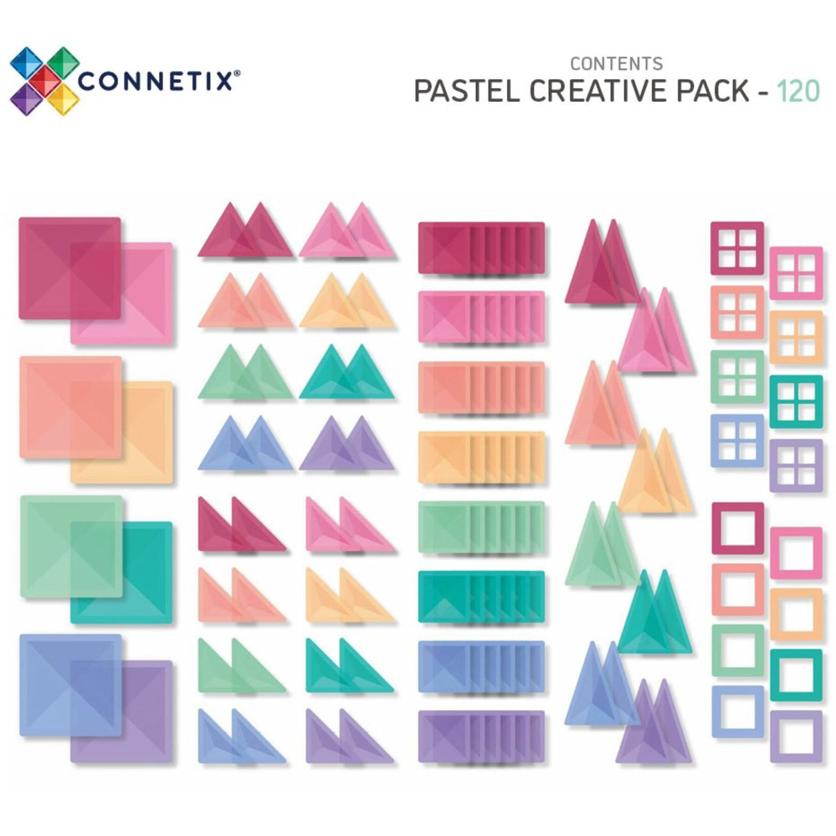 Connetix Pastel Creative Pack 120 Pieces