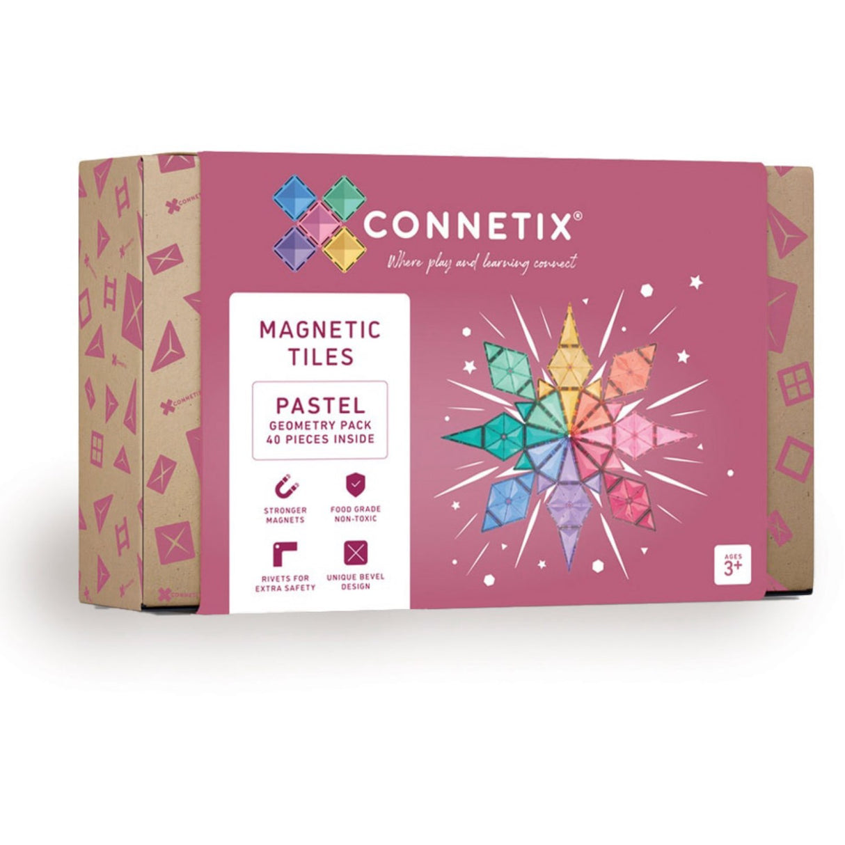Connetix Pastel Geometry Pack 40 Pieces