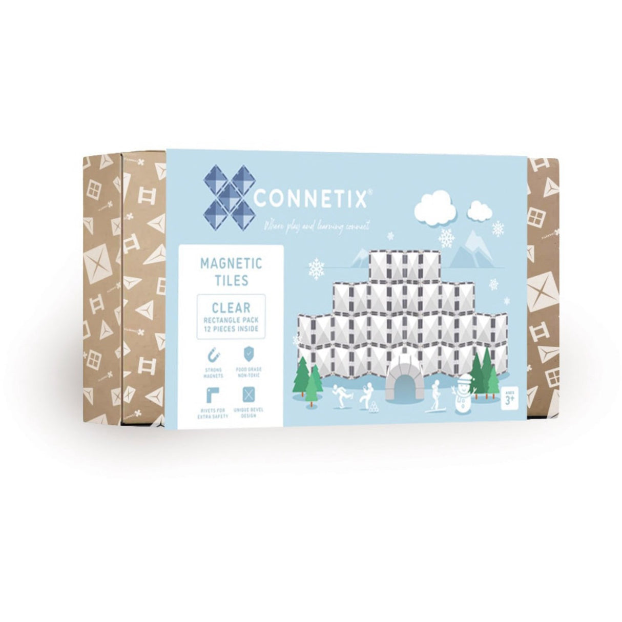 Connetix Clear Rectangle Pack 12 Pieces