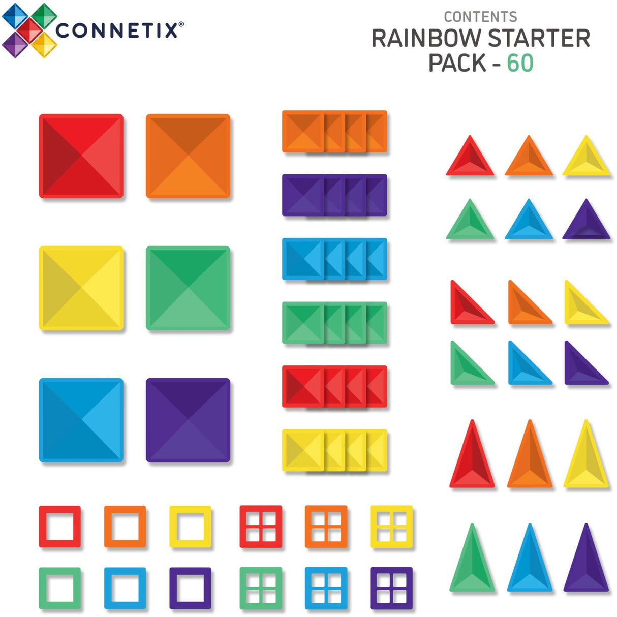 Connetix Rainbow Starter Pack 60 Pieces