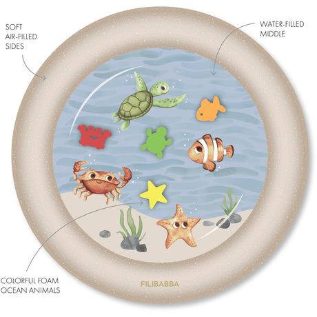 FILIBABBA Sea Friends Water Mat For Tummy Time
