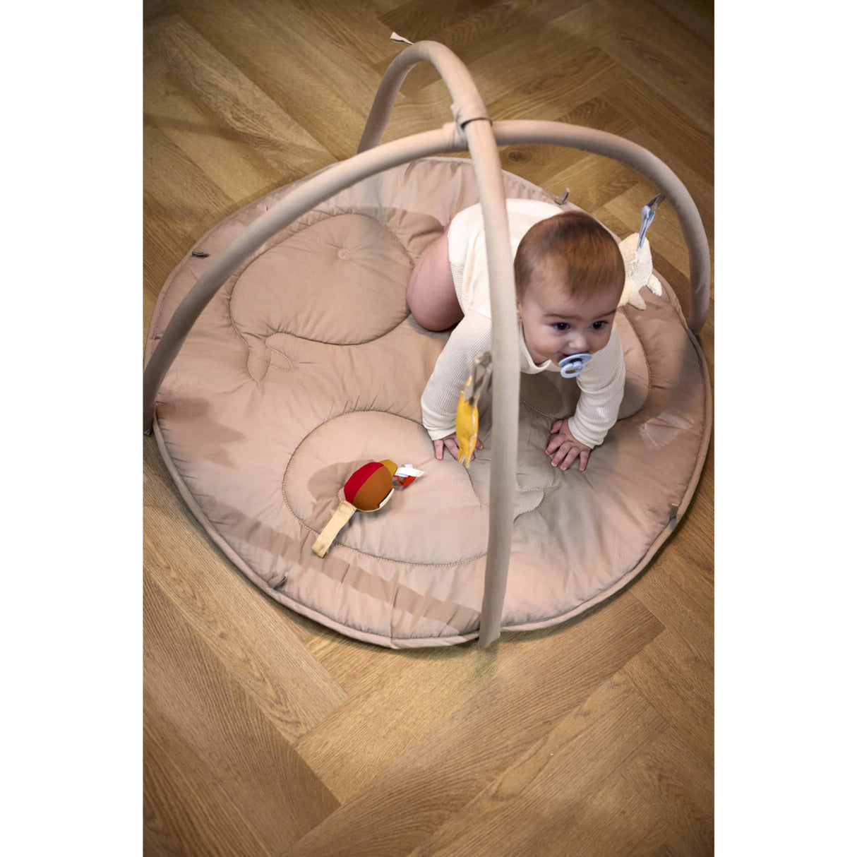 FILIBABBA Beige Fjord Activity Gym Including 3 Sensory Toys