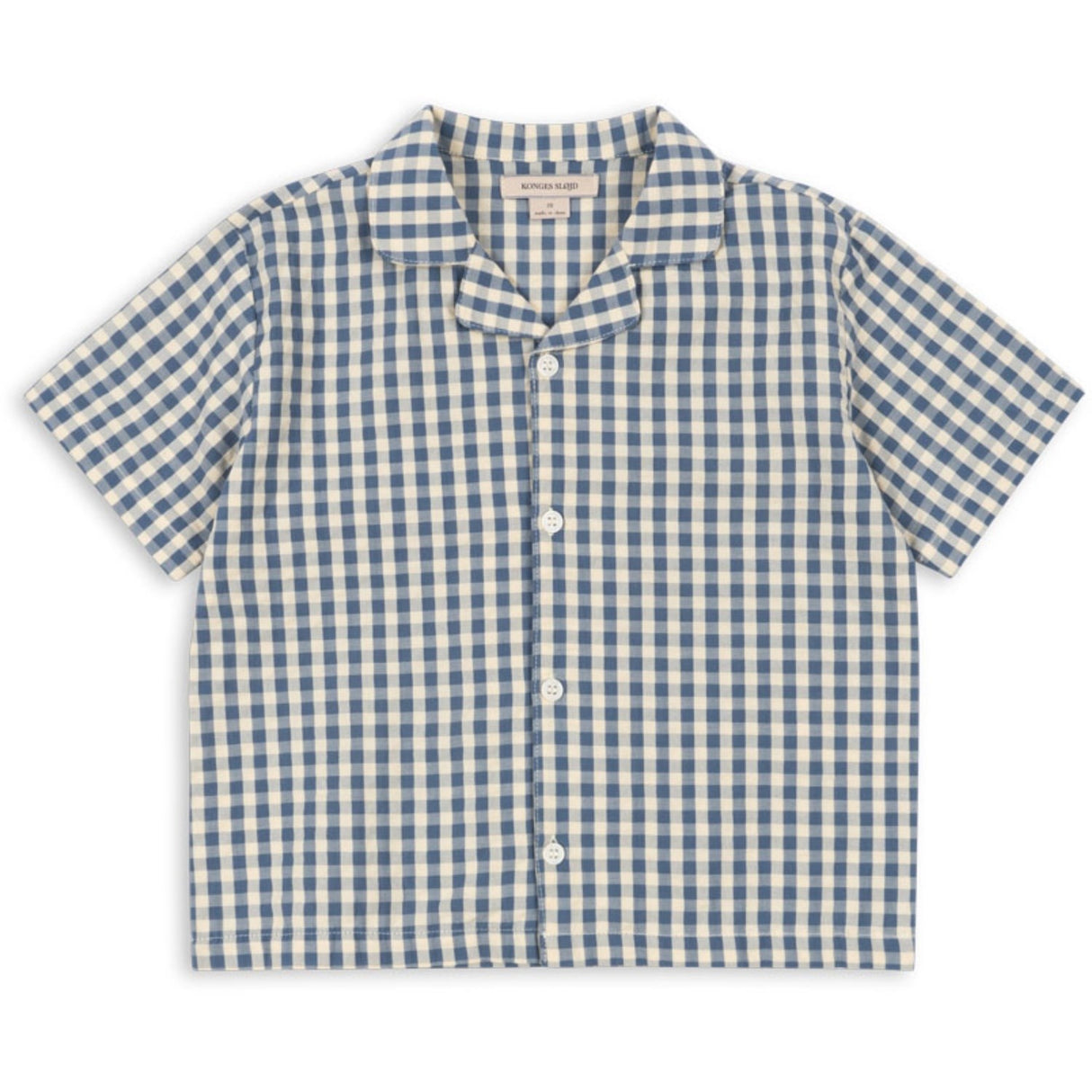 Konges Sløjd Captains Blue Check Kim Ss Shirt Gots