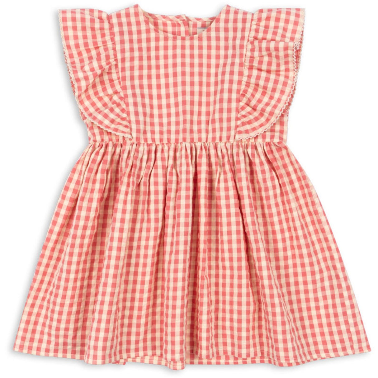Konges Sløjd Flamingo Plume Check Kim Frill Dress Gots
