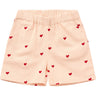 COPENHAGEN COLORS Dusty Rose W. Berry Hearts Twill Heart Shorts