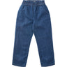 Copenhagen Colors Dark Indigo Blue Washed Organic Chinos W. Bow Regular Fit