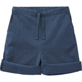 COPENHAGEN COLORS Navy Poplin Shorts W. Drawstring