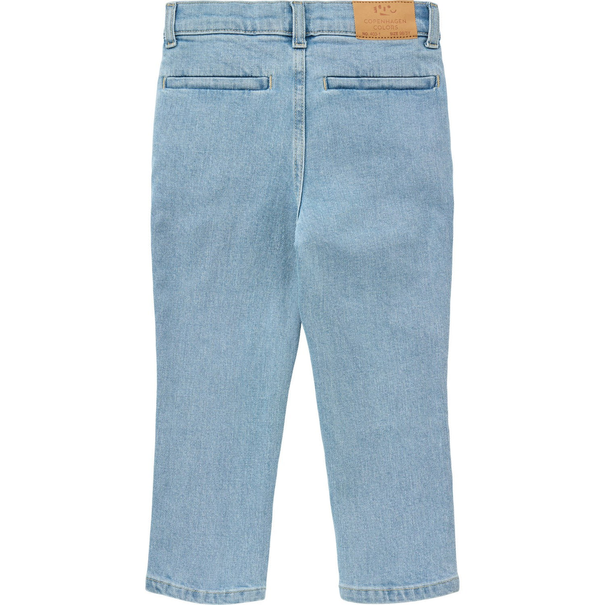 COPENHAGEN COLORS Lt. Blue Washed Organic Denim Chinos Pants - Slim Fit