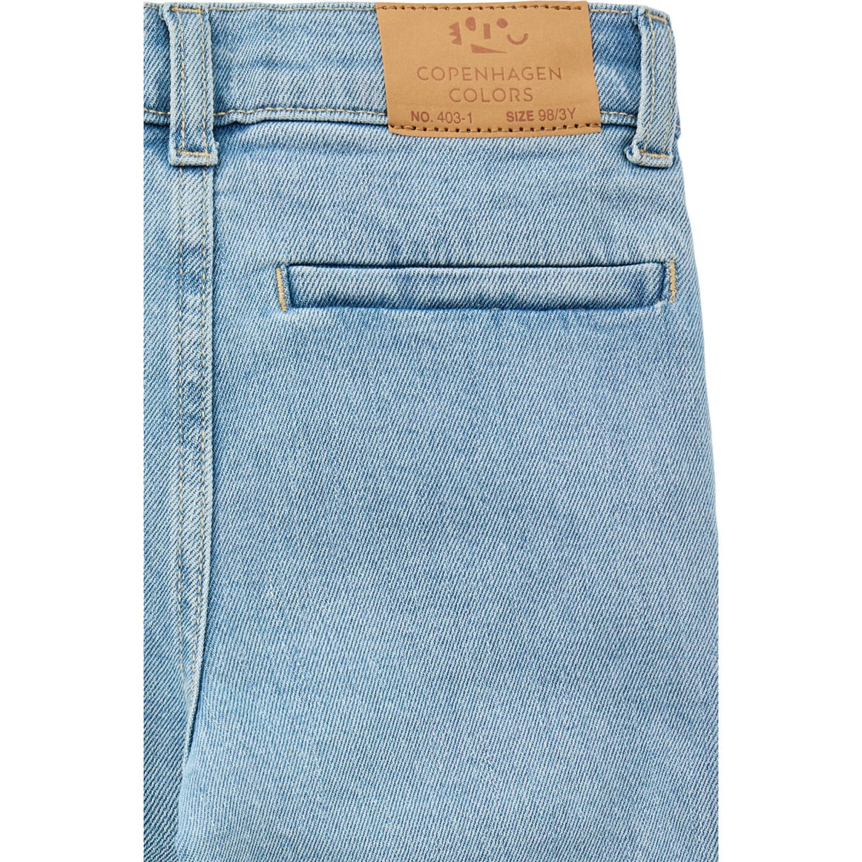 COPENHAGEN COLORS Lt. Blue Washed Organic Denim Chinos Pants - Slim Fit