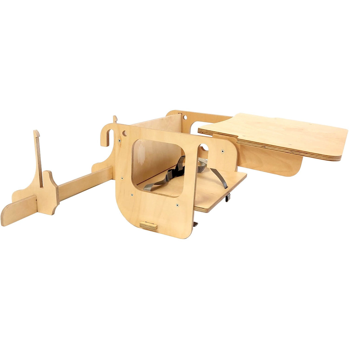 Duck Woodworks Natural High Chair Add-on For Kitchen Tower