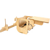 Duck Woodworks Natural High Chair Add-on For Kitchen Tower