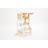 Duck Woodworks Natural High Chair Add-on For Kitchen Tower
