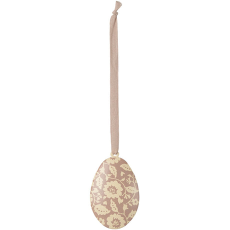 Maileg Easter Egg Ornament, Flowers - Dark Powder