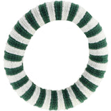 Bow's by Stær Ea Hair Elastic - Bottle Green/Off-White Striped 6-pack