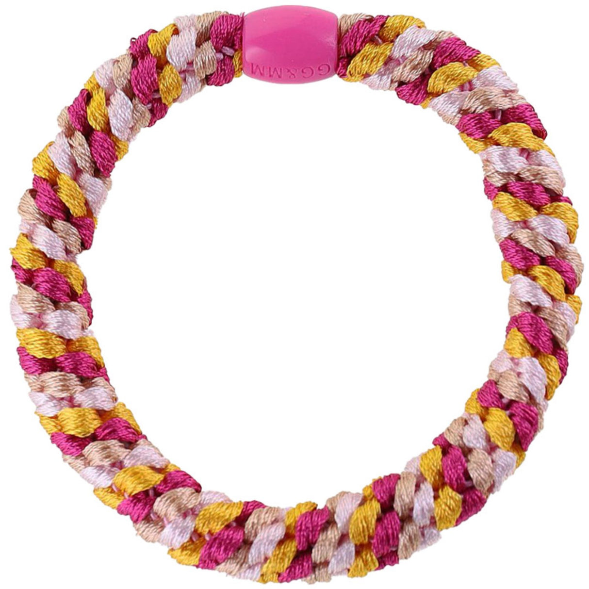 Bow's by Stær Braided Hair Elastic - Dark Pink/Pink/Curry 6-pack